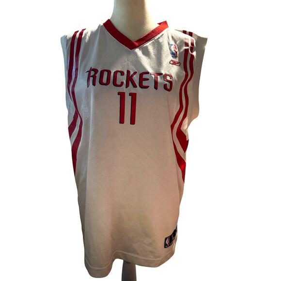 Reebok Yao Ming #11 Houston Rockets NBA Jersey, White & Red, Youth XL (18/20) - Picture 2 of 5